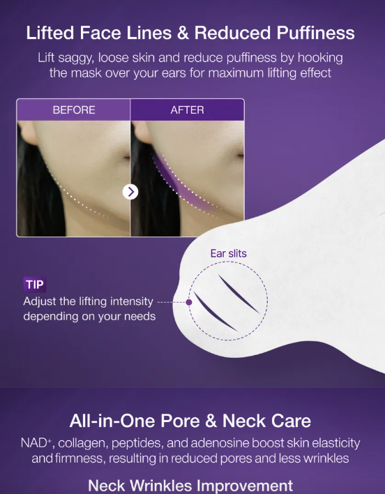 Numbuzin No.9 NAD+ Lifting Mask | Mascarilla efecto lifting 3 pasos